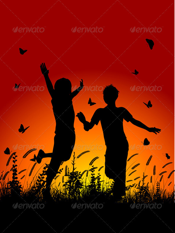 Children playing - People Characters