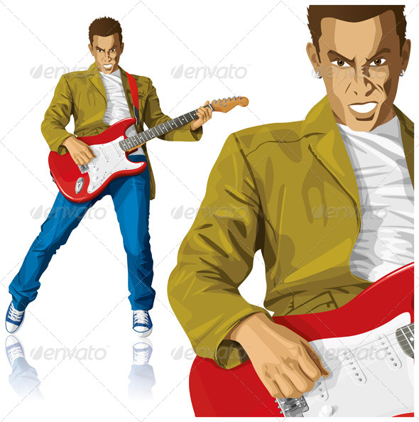 Punk with the Guitar - People Characters
