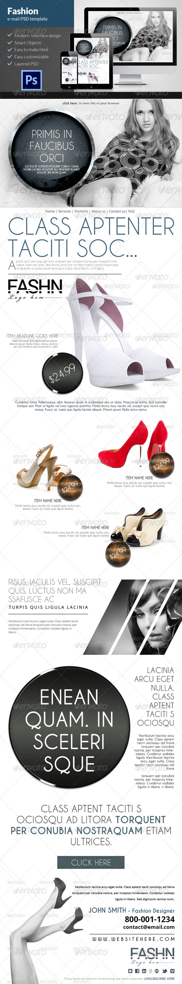 Fashion E-mail Newsletter - E-newsletters Web Elements