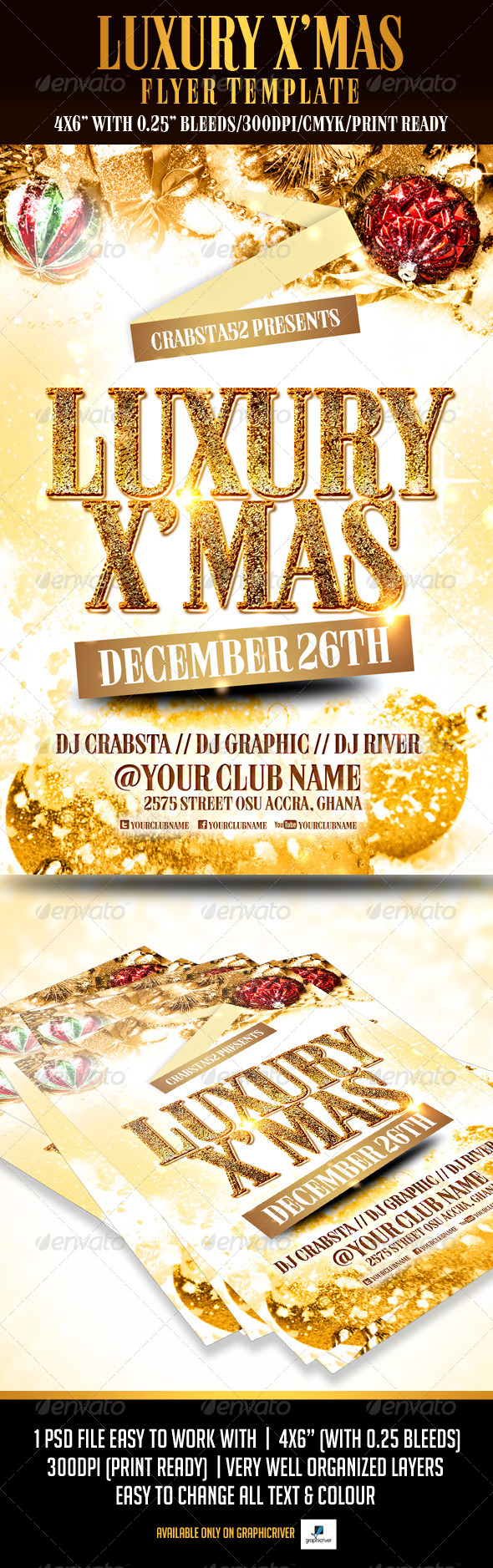 Luxury X'mas Flyer Template - Events Flyers