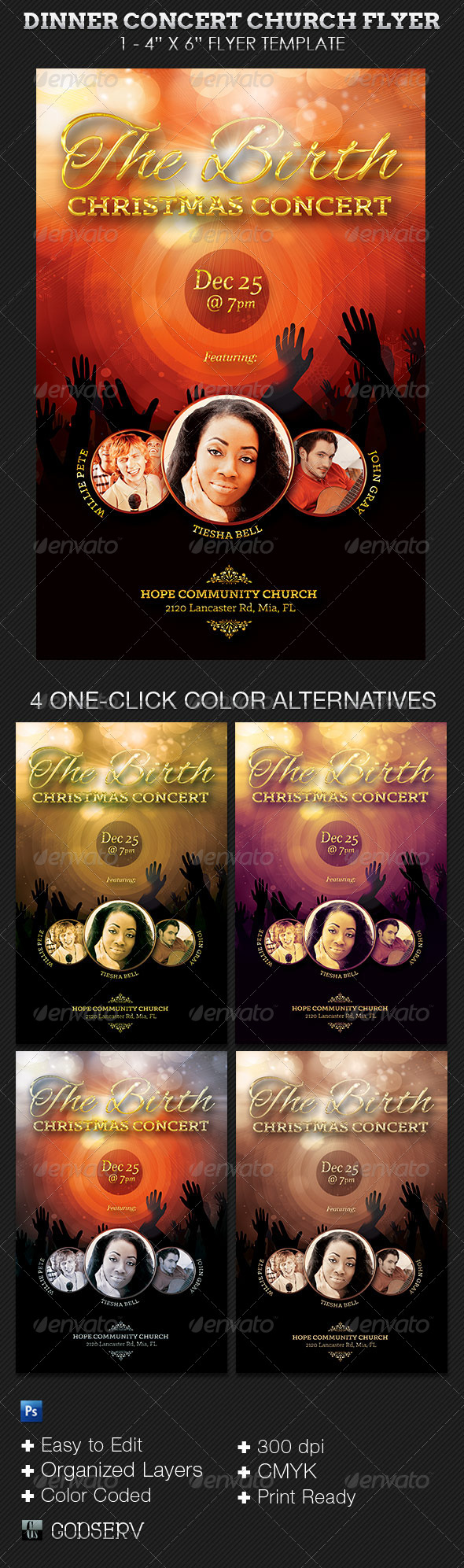 Birth Christmas Concert Flyer - Holidays Events