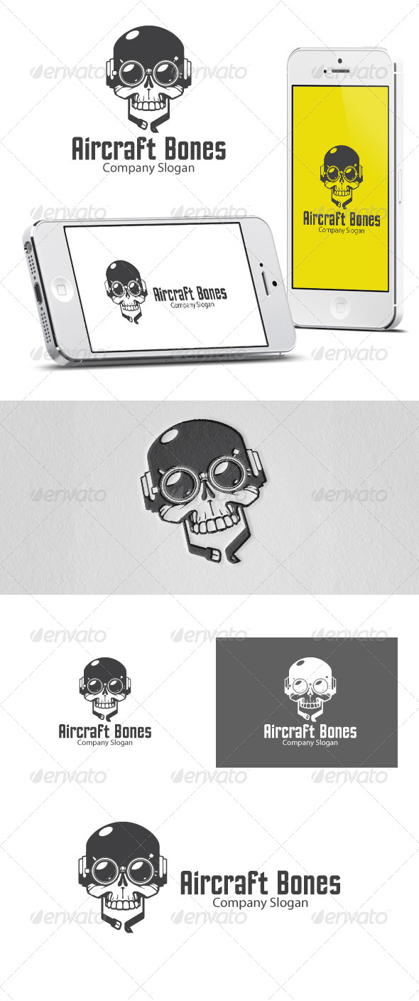 Aircraft Bones Logo - Humans Logo Templates