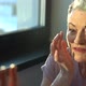 Senior Female Looking at Sagging Skin Face in Mirror Old Age Appearance - VideoHive Item for Sale