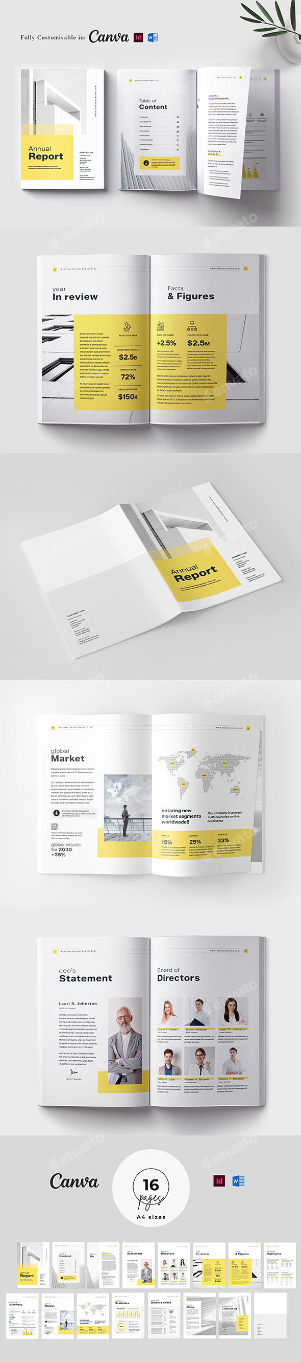 Annual Report Template, Marketing Brochure