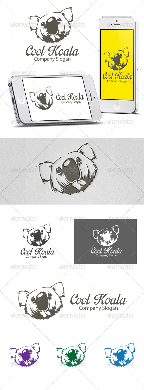 Cool Koala Logo Template - Animals Logo Templates