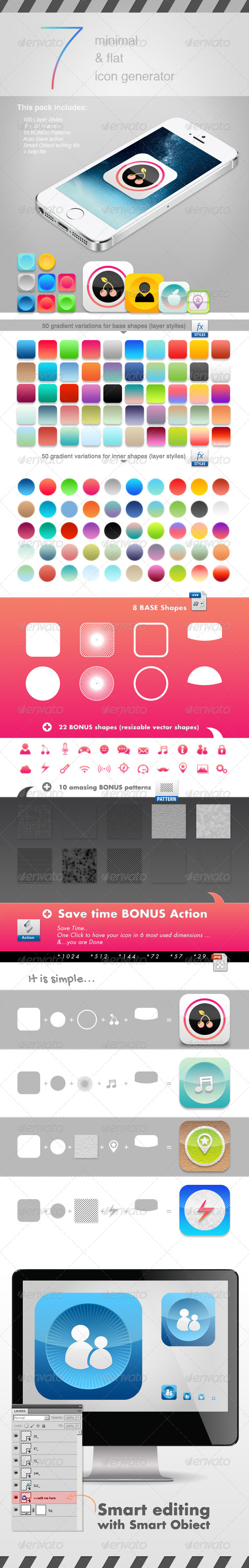 Minimal & Flat Modern Icon Generator - Icons