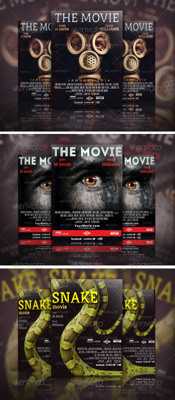Movie Poster Template Bundle 02 - Miscellaneous Print Templates