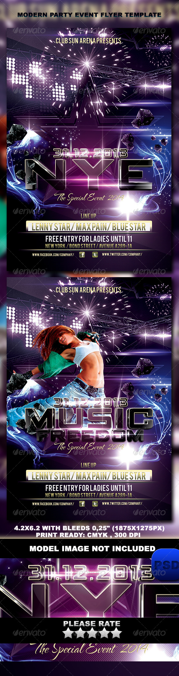 Modern Party Event Flyer Template - Events Flyers