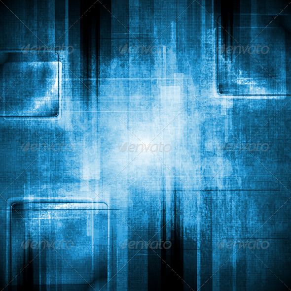 Abstract Blue Grunge Illustration - Backgrounds Decorative