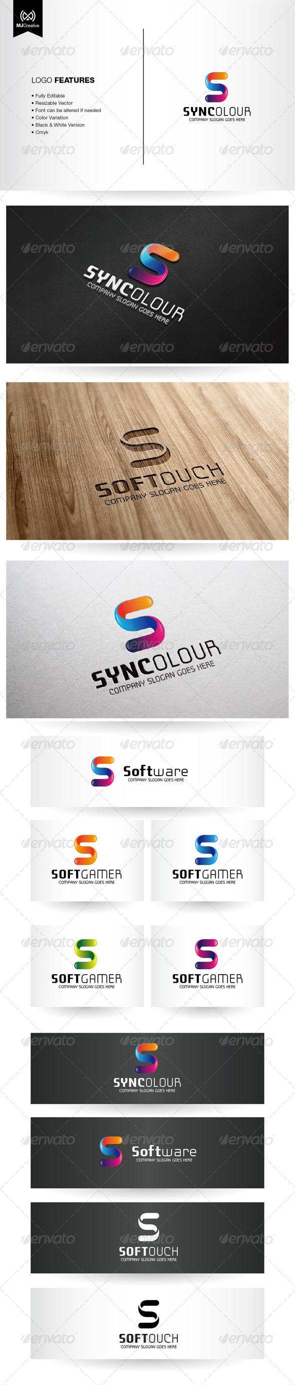 Colorful Letter S Logo - Letters Logo Templates