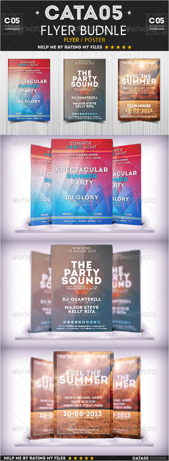 Flyer Bundle Pack 3 - Flyers Print Templates