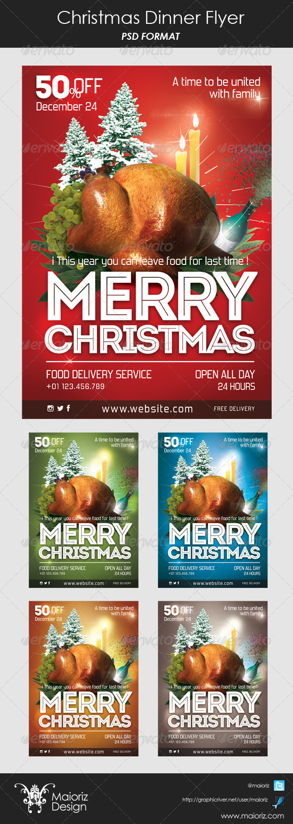 Christmas Dinner Flyer - Holidays Events