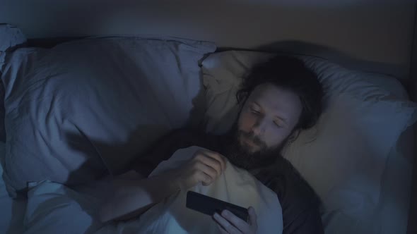 Online Cheating Night Video Call Sneaky Man Phone alt