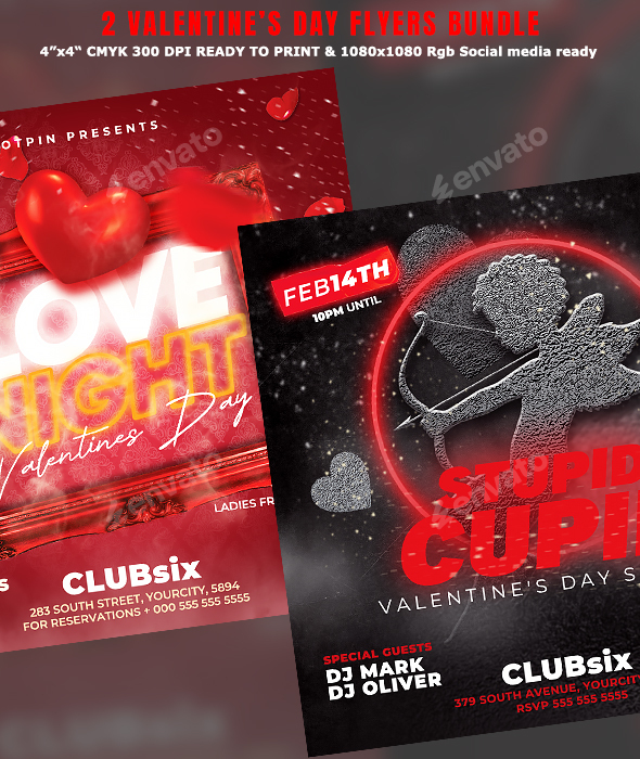 Valentines Day Flyer Bundle