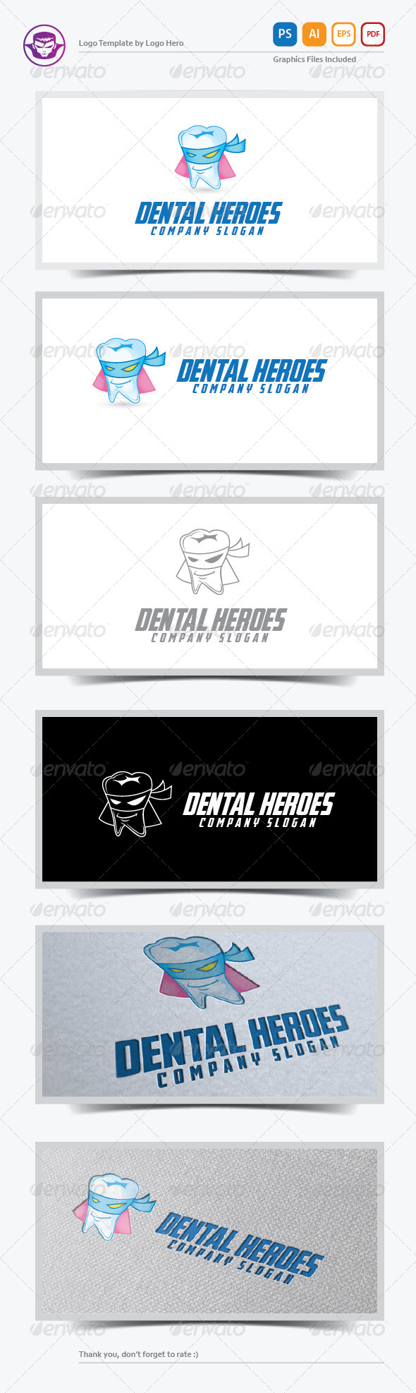 Dental Heroes Logo Template - Humans Logo Templates