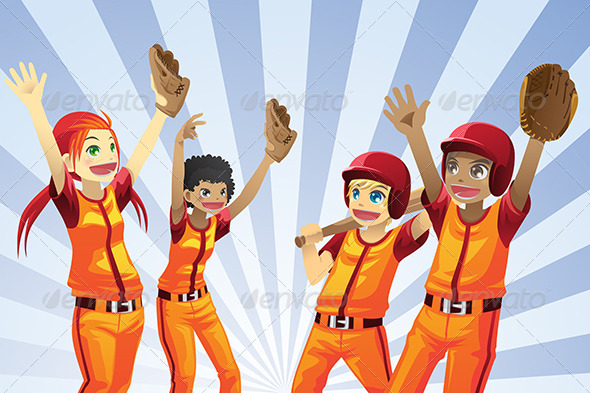 Baseball Kids Players - Sports/Activity Conceptual