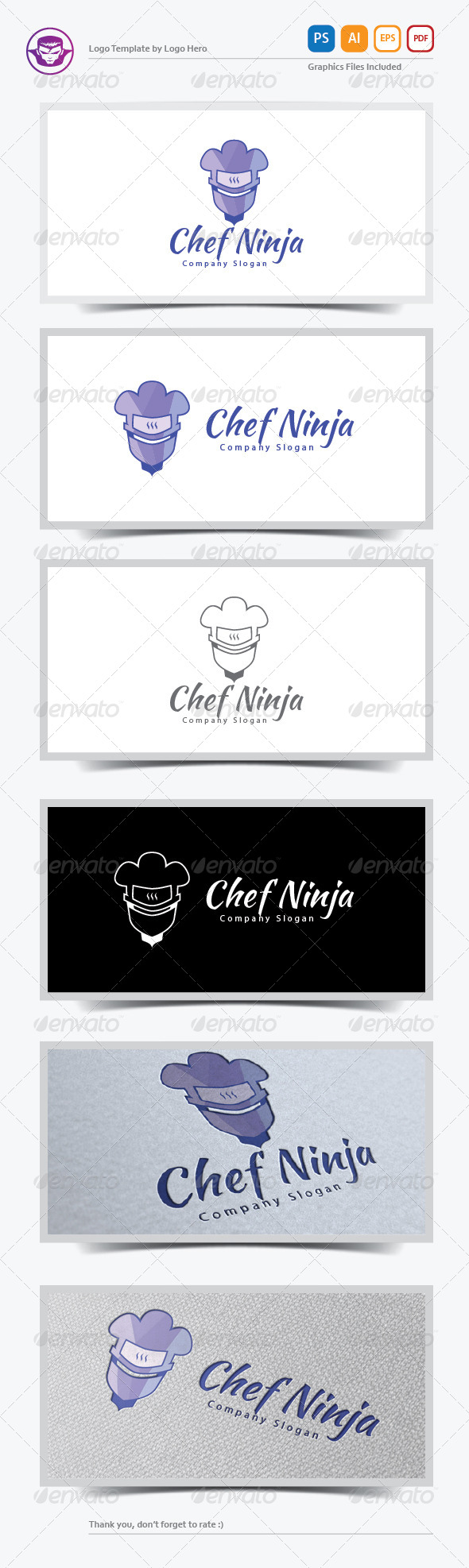 Chef Ninja Logo Template - Humans Logo Templates