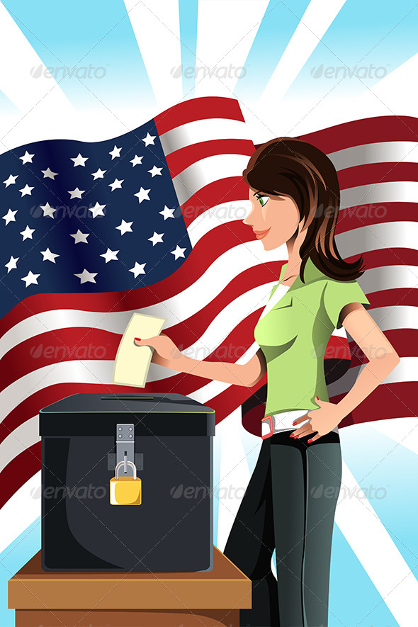Voting Woman - Conceptual Vectors