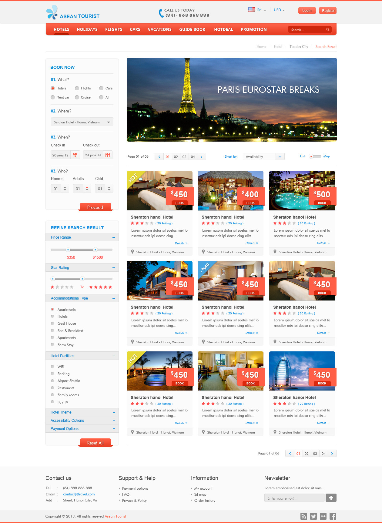 aTourist - Hotel, Travel Booking Site Template by Templatation ...