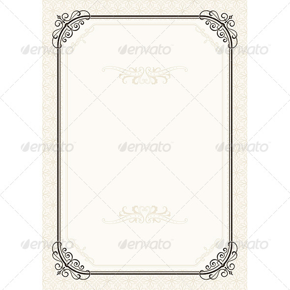 Form for Diploma - Patterns Decorative