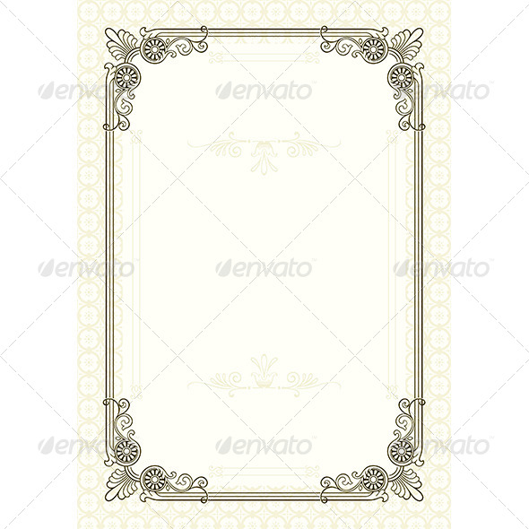 Form for Diploma - Patterns Decorative