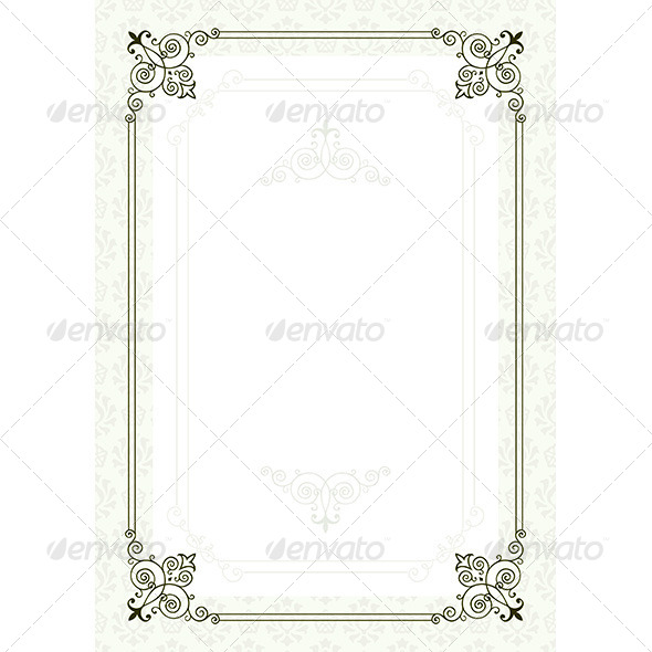 Form for Diploma - Patterns Decorative