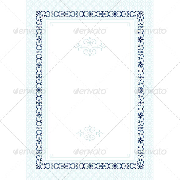 Form for Diploma - Patterns Decorative