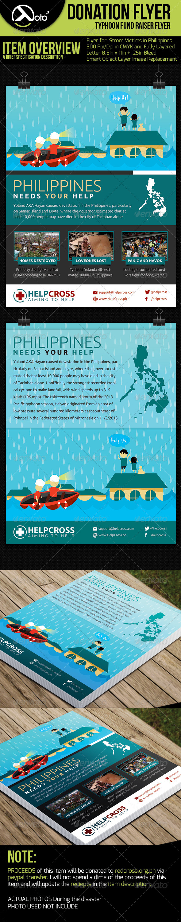 Typhoon Victim Donation Flyer - Flyers Print Templates
