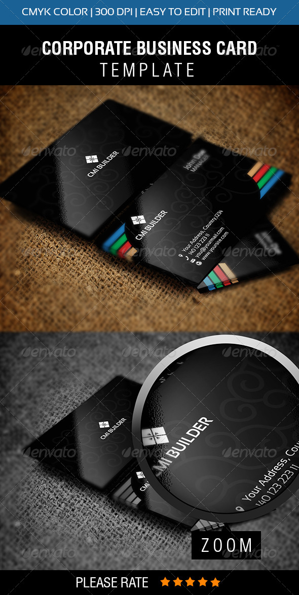 CMI Builder Business Card - Corporate Business Cards