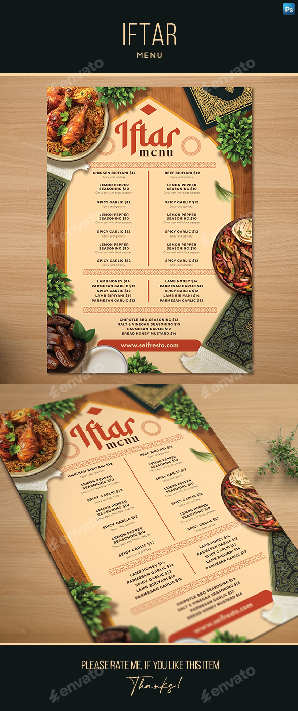 Iftar Menu