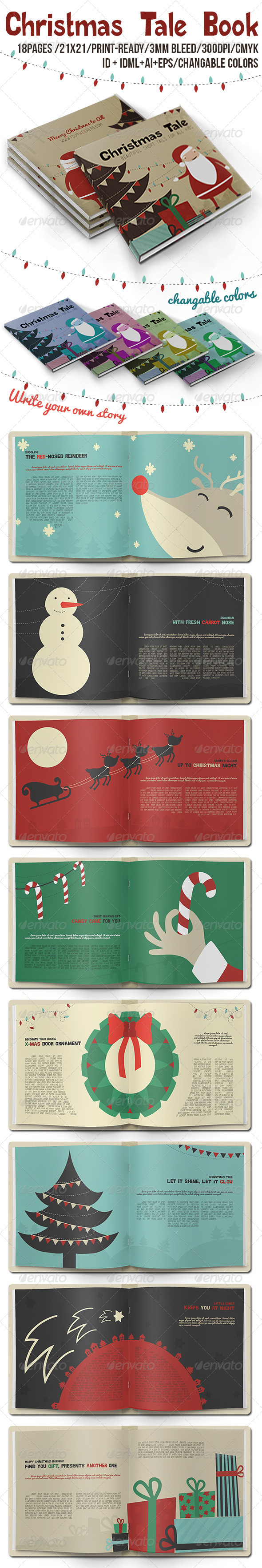Christmas Tale Book - Miscellaneous Print Templates