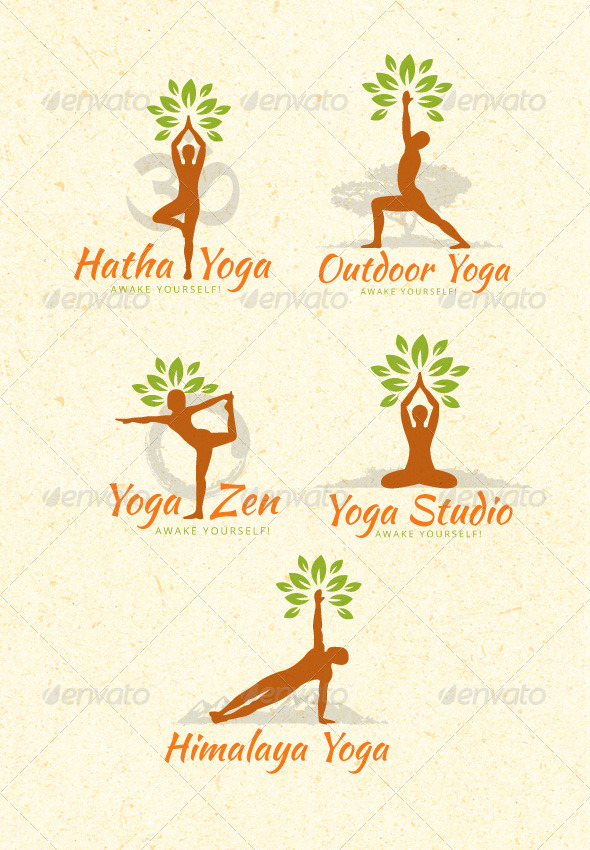 Organic Yoga Vector Design Elements - Vectors