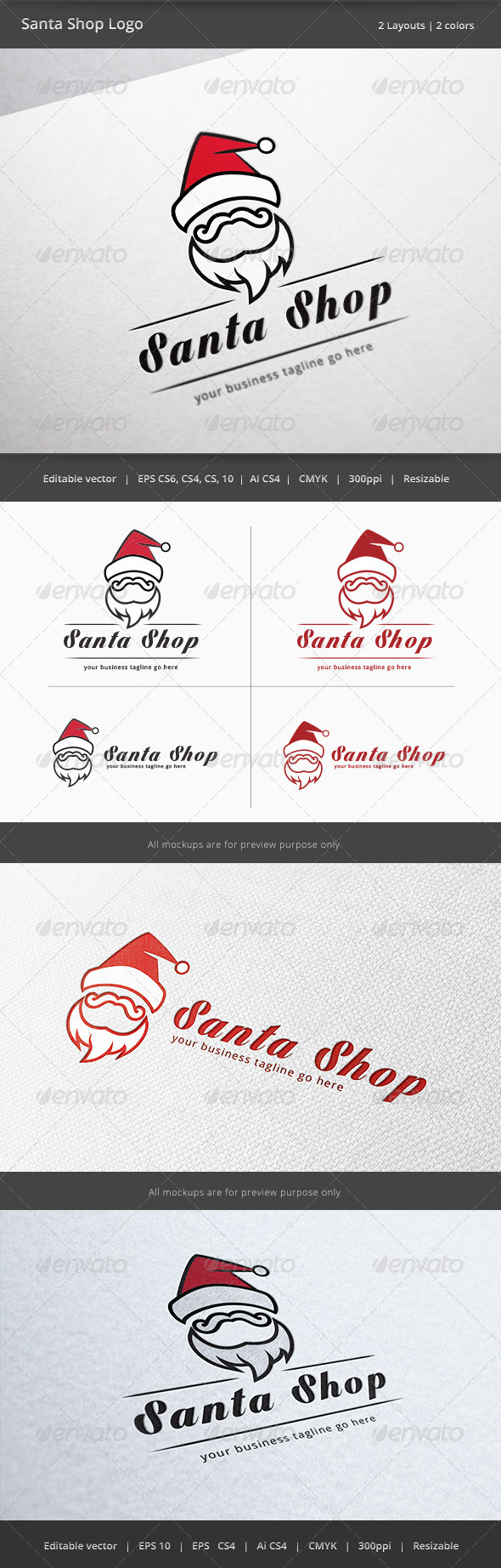 Santa Claus Shop Logo - Humans Logo Templates