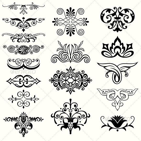Design Elements - Flourishes / Swirls Decorative