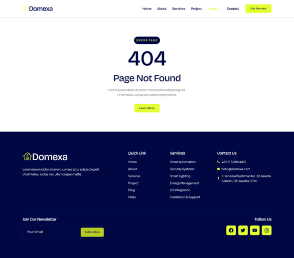 Domexa - Smart Home & Technology Services Elementor Template Kit
