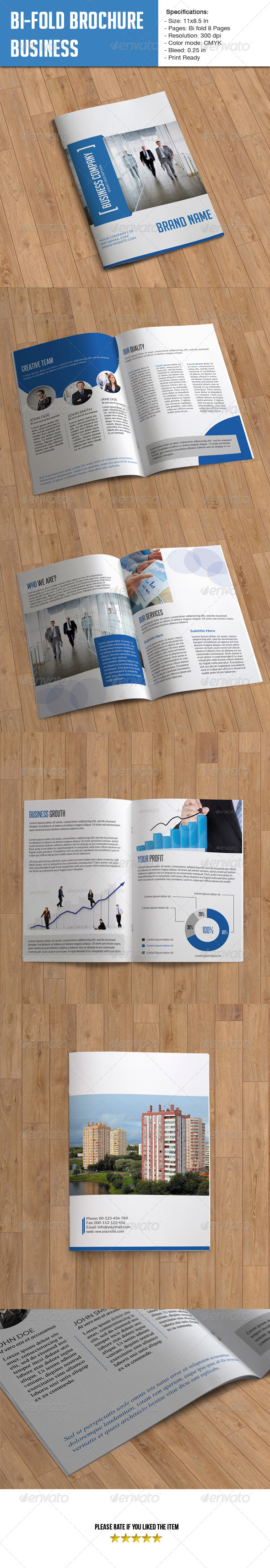 Bifold Brochure for Business- 8 Pages - Corporate Brochures