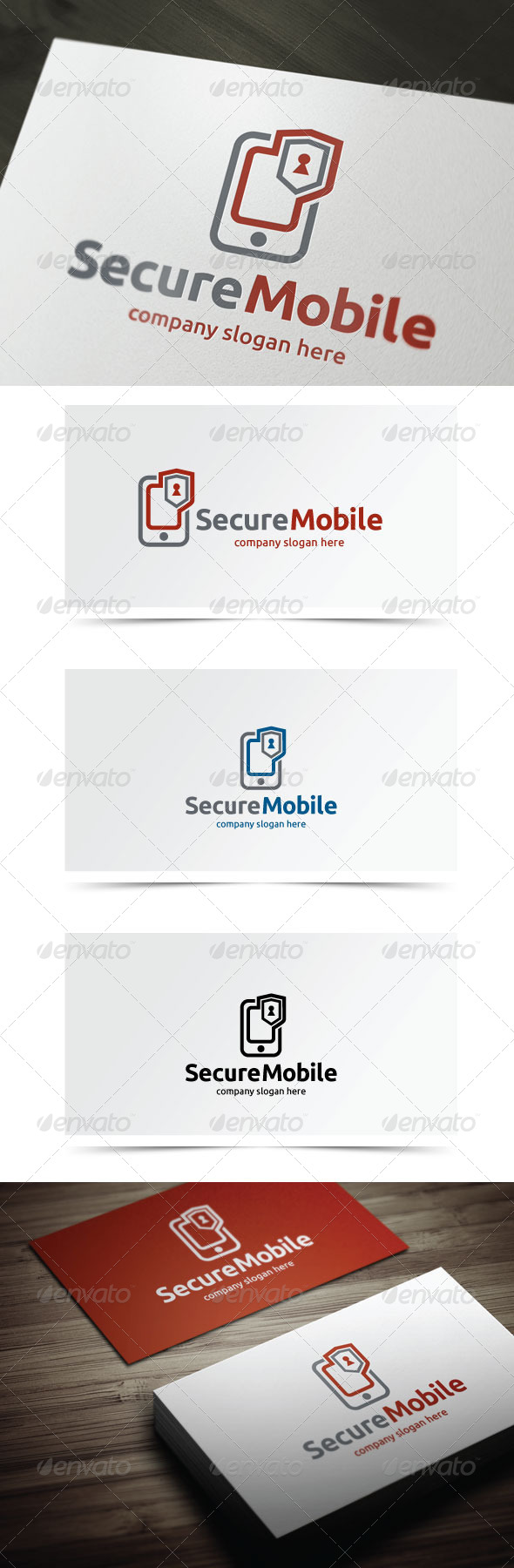 Secure Mobile - Symbols Logo Templates