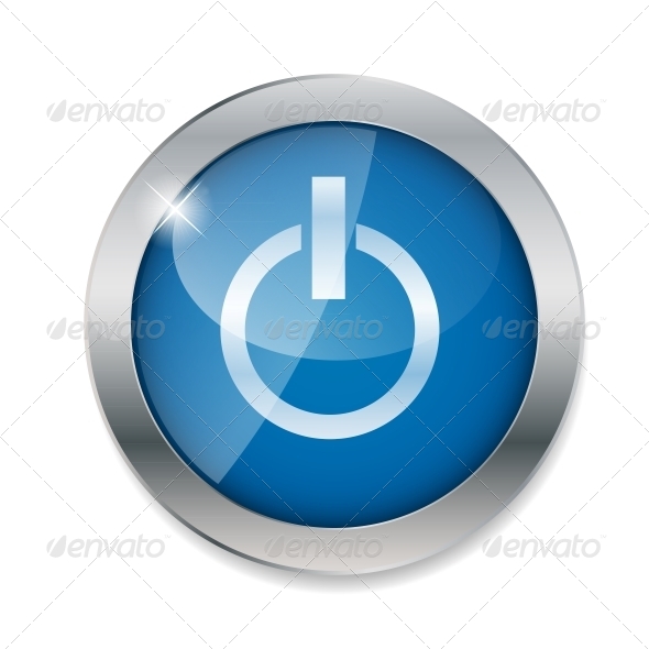 Power Button Vector Illustration - Web Technology