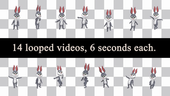 Rabbit Movement Loops Pack, Motion Graphics | VideoHive
