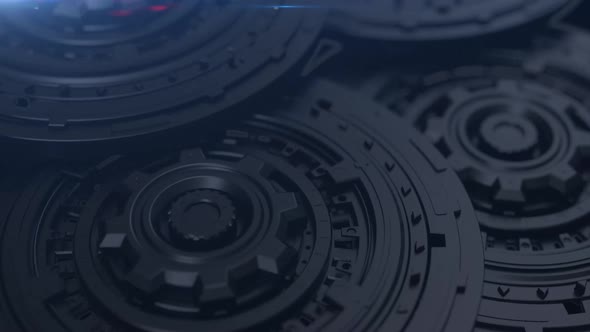 The mechanical process of multiple mechanical parts alt