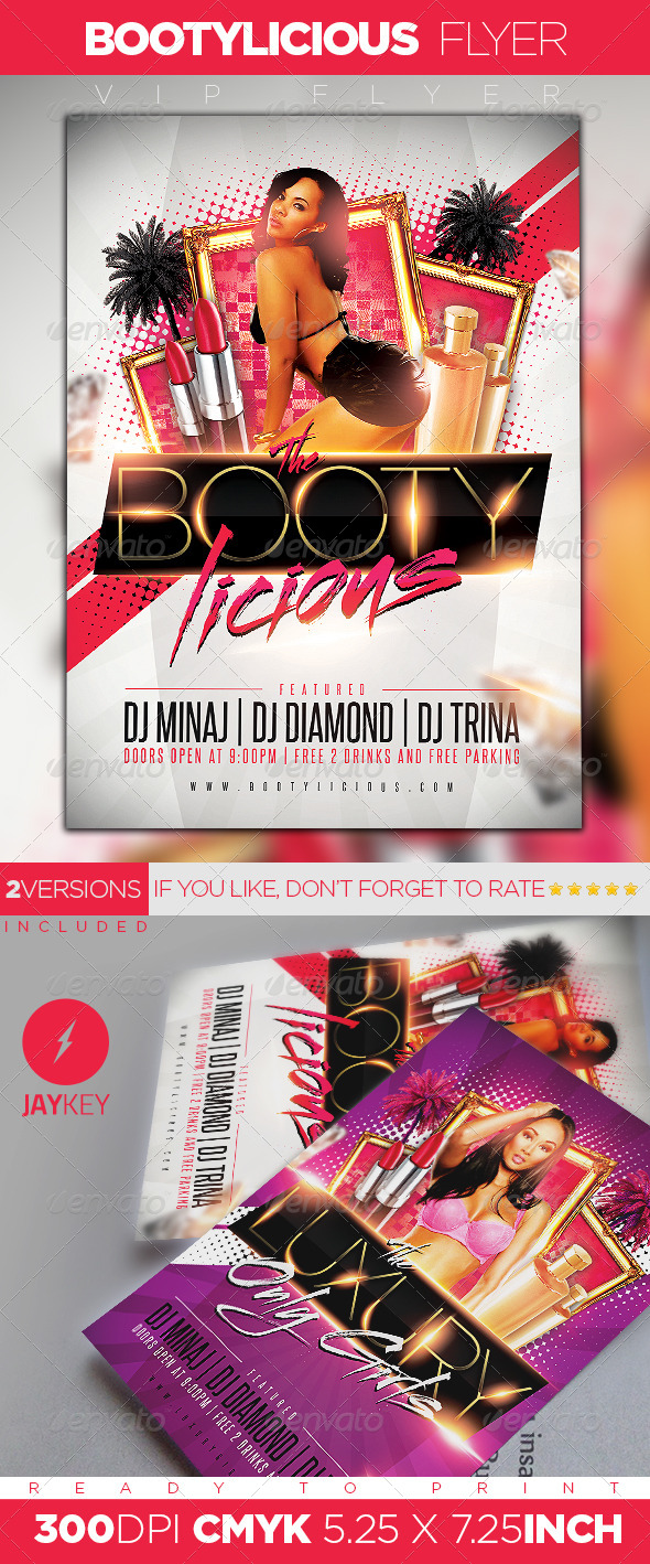Bootylicious Party Flyer - Clubs & Parties Events