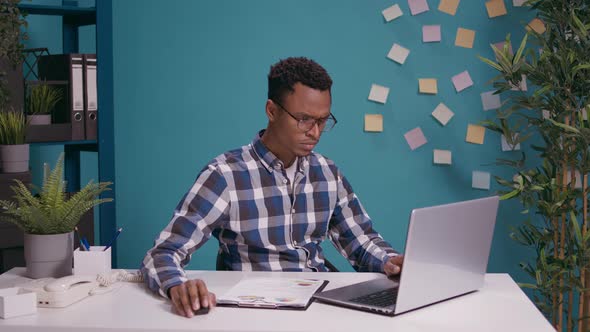 Frustrated Worker Feeling Exhausted About Office Work alt
