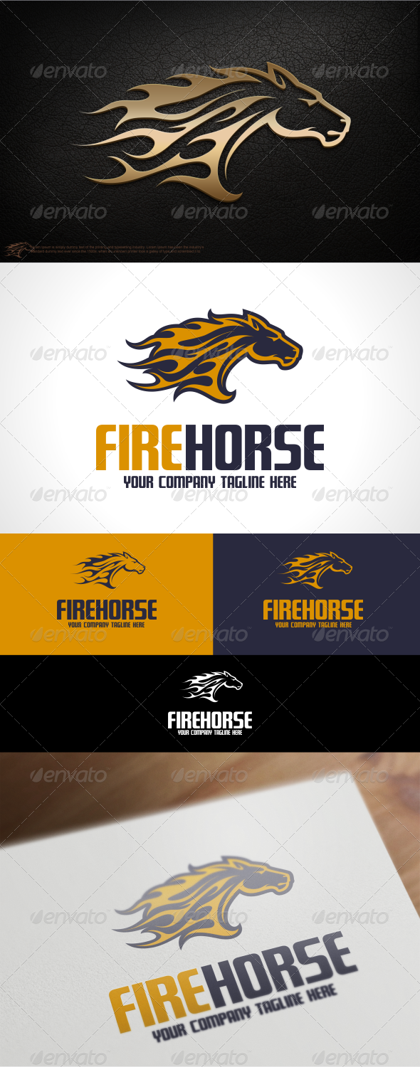 Fire Horse Logo Template