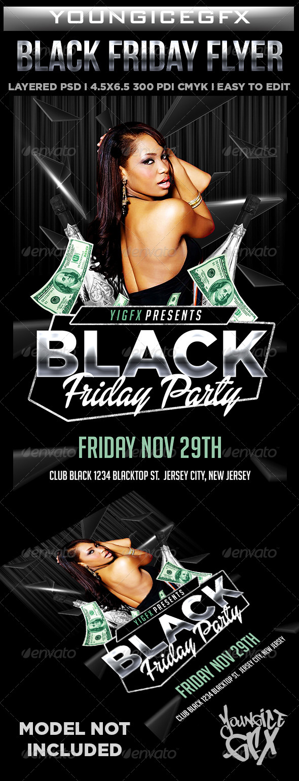 Black Friday Party Flyer - Clubs & Parties Events