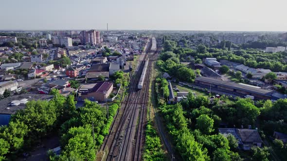 Car Road with Bridge and Railway Under It alt