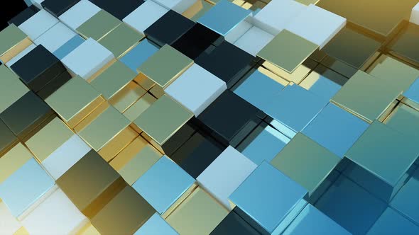 Abstract Geometric Cubes random waving motion Looping Background