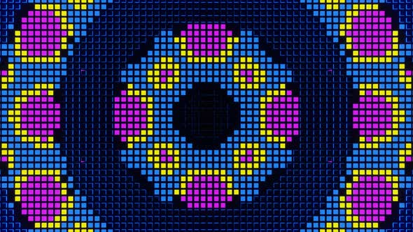 VJ Loop Animation of Pixel Mosaic Ver15