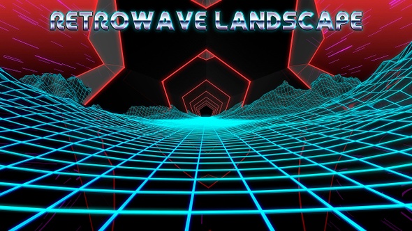 Retrowave Landscape, Motion Graphics | VideoHive