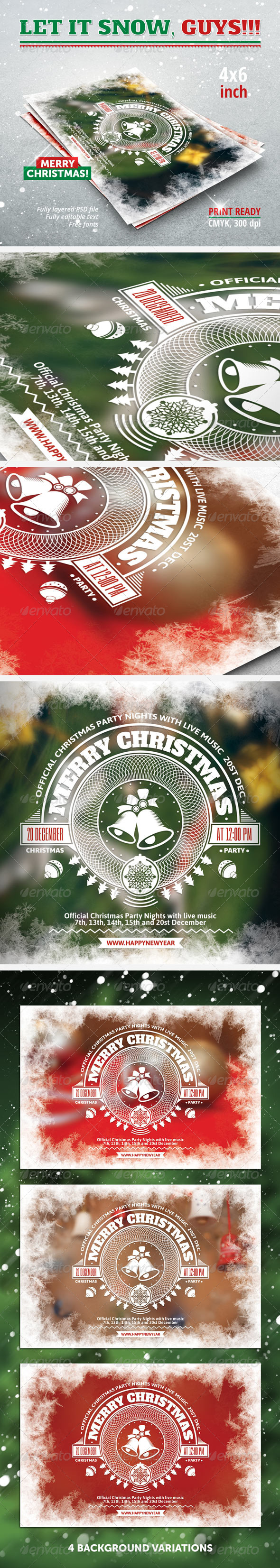 Christmas, New Year Party Flyer - Clubs & Parties Events