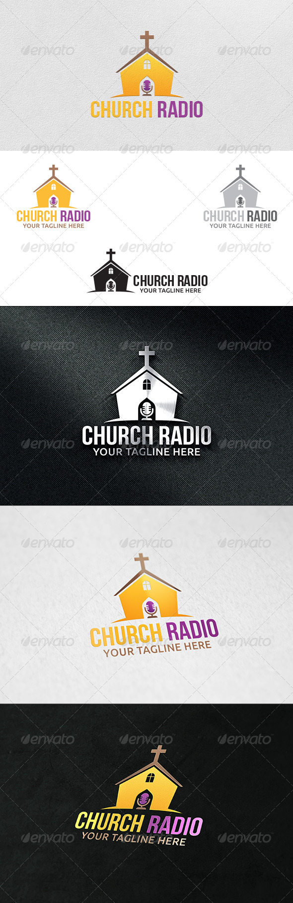 Church Radio - Logo Template - Buildings Logo Templates
